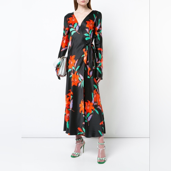 Diane von Furstenberg Tilly Argos Floral Wrap Dress - Picture 1 of 14
